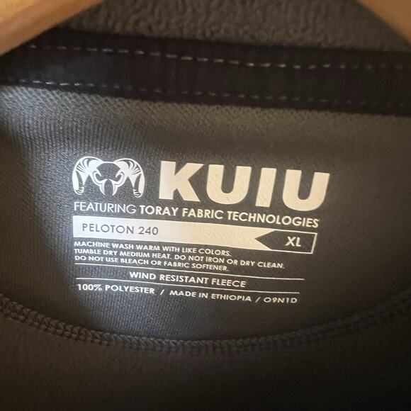 KUIU 240 Peloton Vest Men’s Size XL Black Toray Fabric Wind Resistant Fleece - Picture 7 of 7